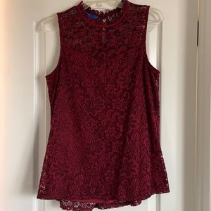 Apt 9 Burgundy Lace Top